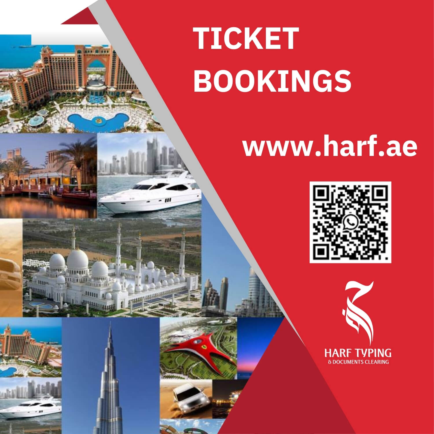 UAE tourist attractions ticket booking - Burj Khalifa, Dubai Desert Safari, Ferrari World, and more