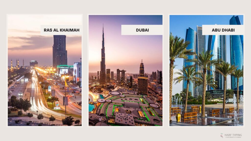 Comparison of Ras Al Khaimah, Abu Dhabi, and Dubai