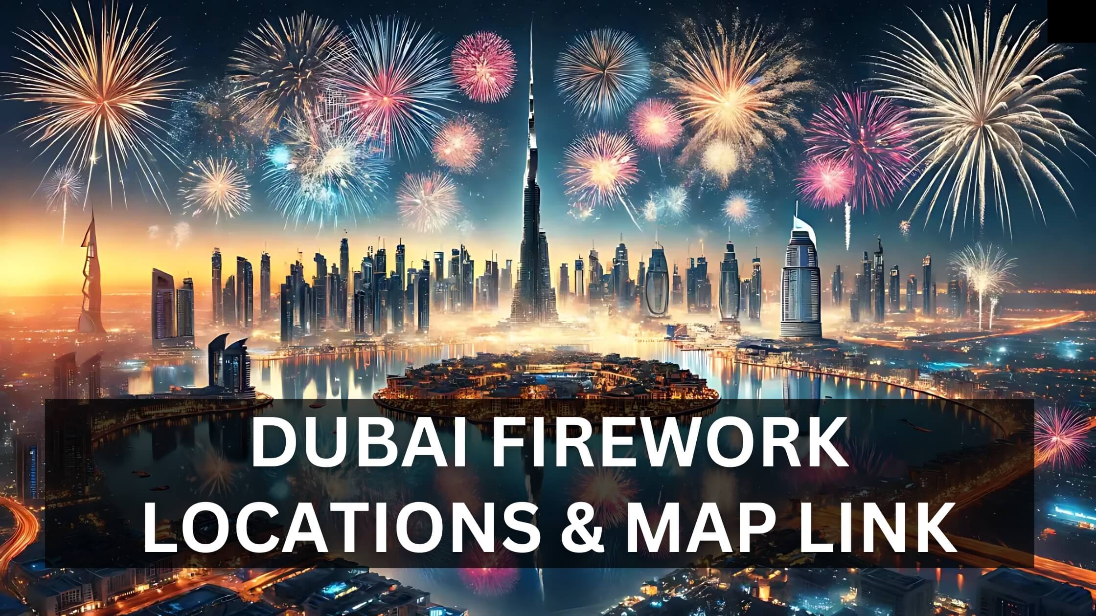 A dazzling New Year's Eve fireworks display illuminates the Dubai skyline, showcasing vibrant colours and patterns at one of the 36 locations celebrating 2025.