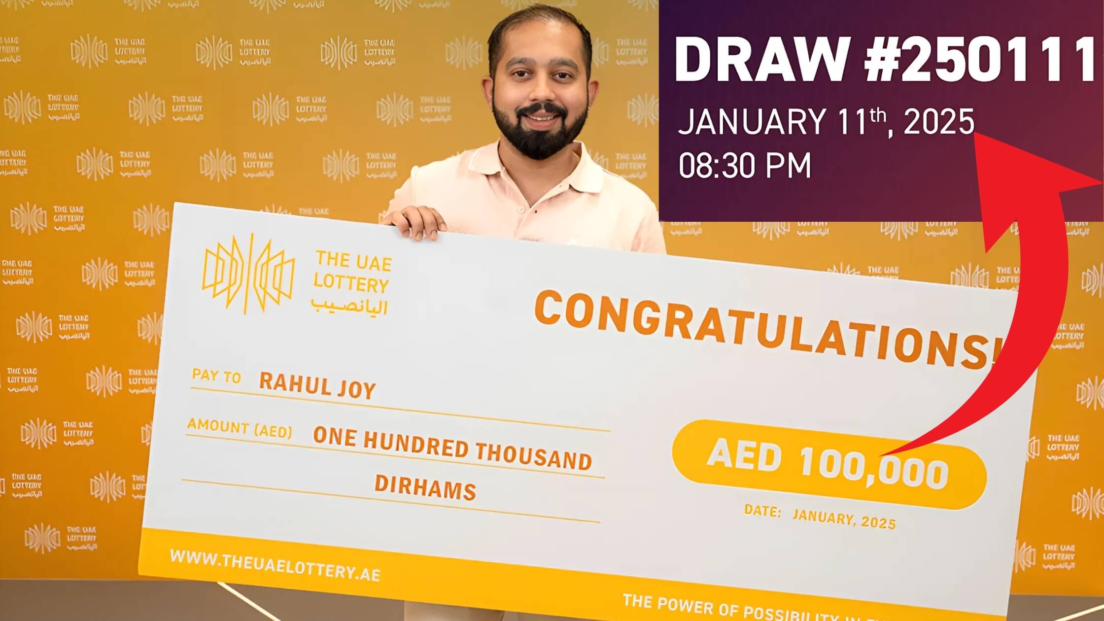 UAE Lottery Draw 2025 with AED 100 Million Jackpot