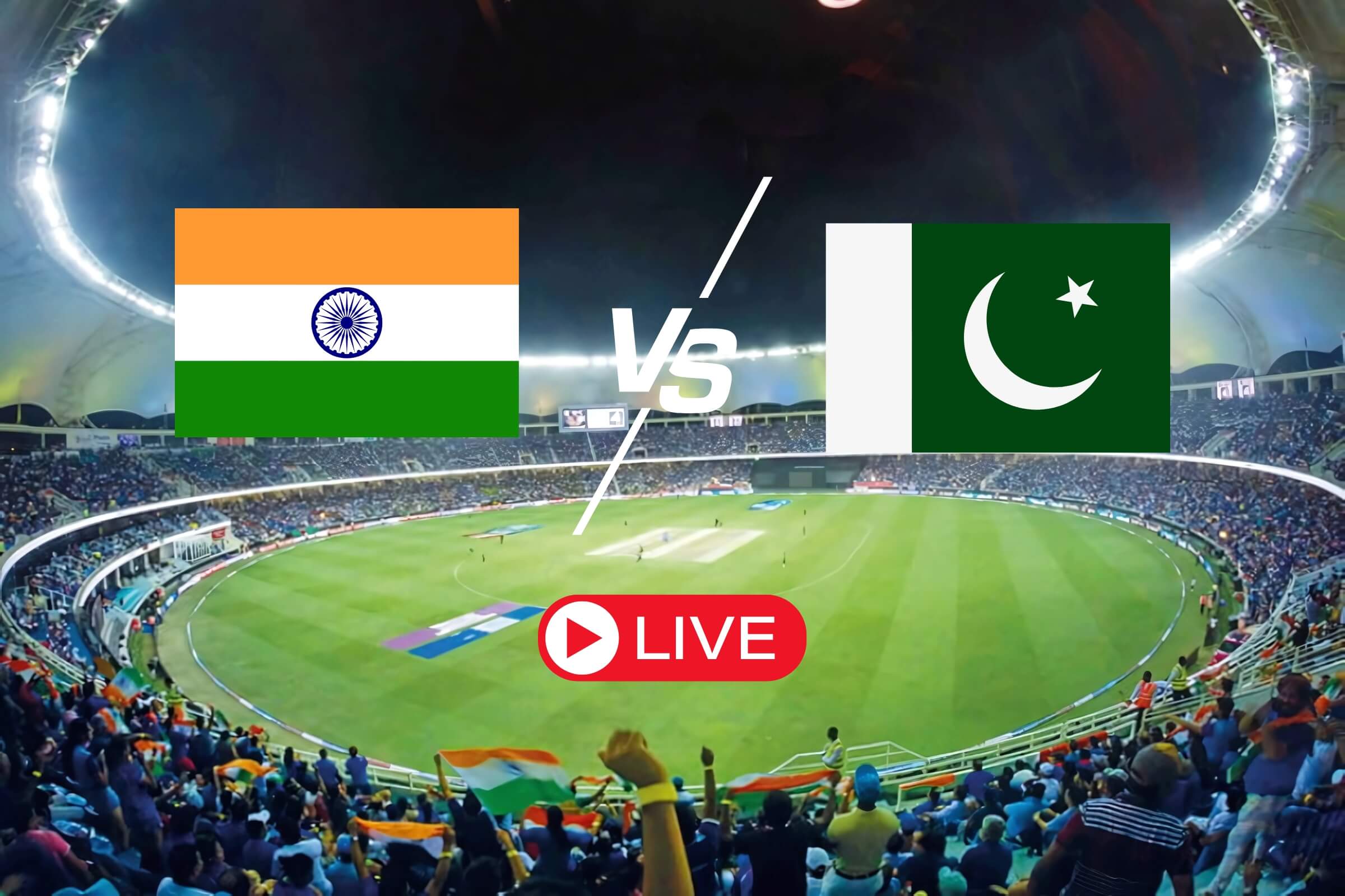 Image that shows Watch India vs Pakistan live streaming in UAE with HD quality. Get the best live link to watch the match online from Dubai and across the UAE.