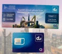 Tourist receiving free du SIM card with 10GB data at Dubai Airport