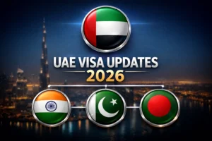 UAE visa rules 2026 for India Pakistan and Bangladesh