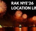 Ras Al Khaimah New Year Fireworks 2026 Google Map locations showing Al Marjan Island, Al Hamra area, Julphar Towers, Manar Mall and Ras Al Khaimah Corniche