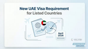 UAE new entry rule update showing Police Clearance Certificate (PCC) mandatory for entry permit applications for selected nationalities in 2026
