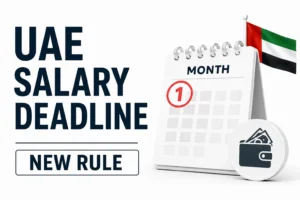 UAE MOHRE private sector salary payment deadline rule under Wage Protection System for job employees in UAE ensuring timely salary payments monthly.