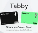 Featured article image comparing Tabby Black Card and Tabby Green Cash Card side by side on a modern white background.