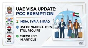 India, Syria and Iraq nationals are exempted from the mandatory PCC requirement for UAE visa applications.